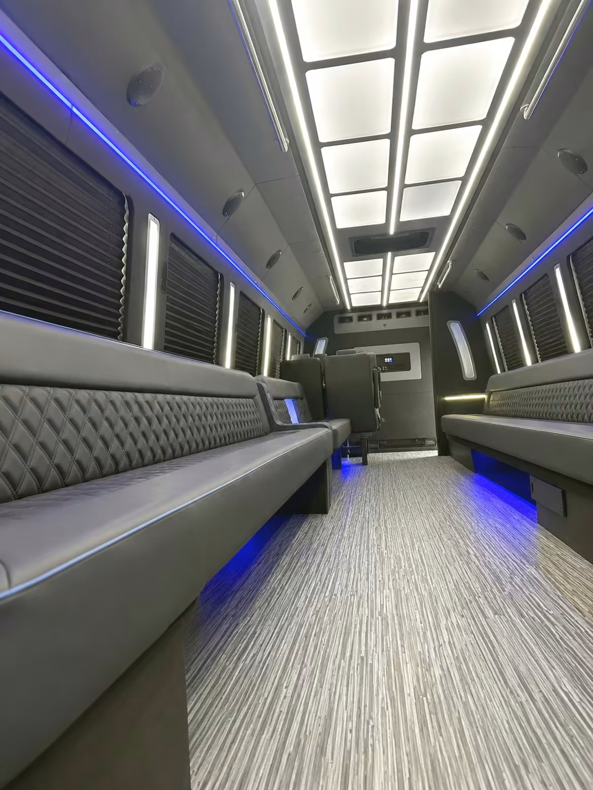 18 passenger party bus inside