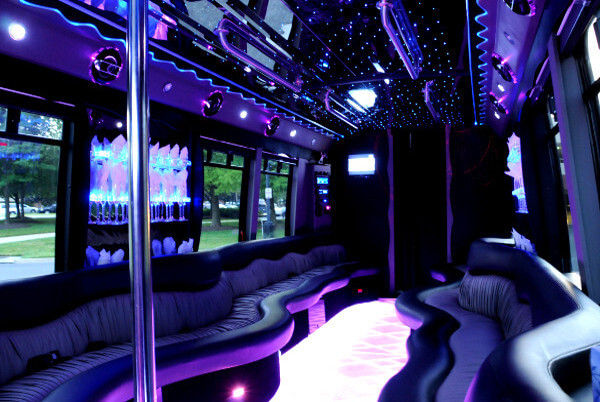 18 passenger party bus Charlotte interior