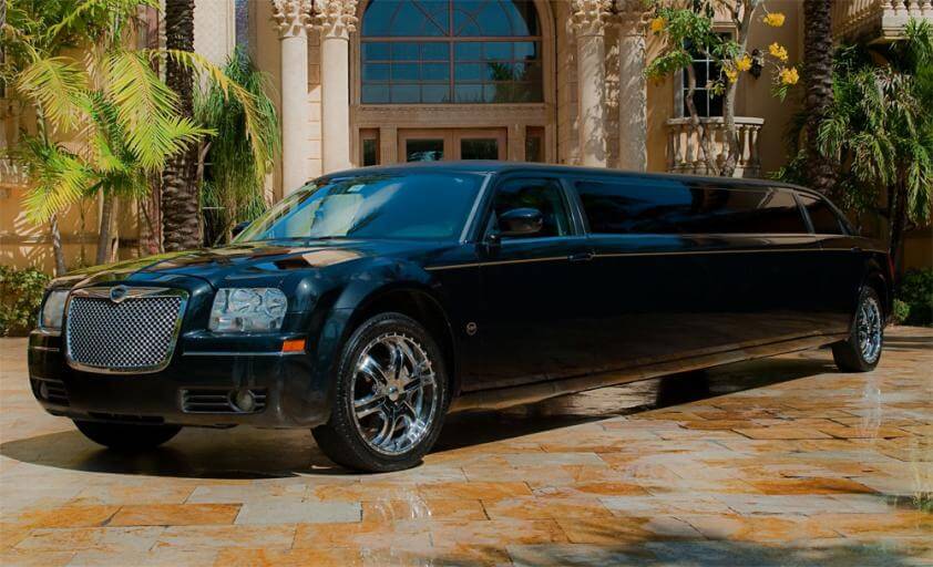 black chrysler 300 limo rental Apex