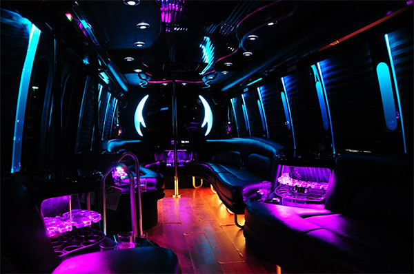 party bus Charlotte interior