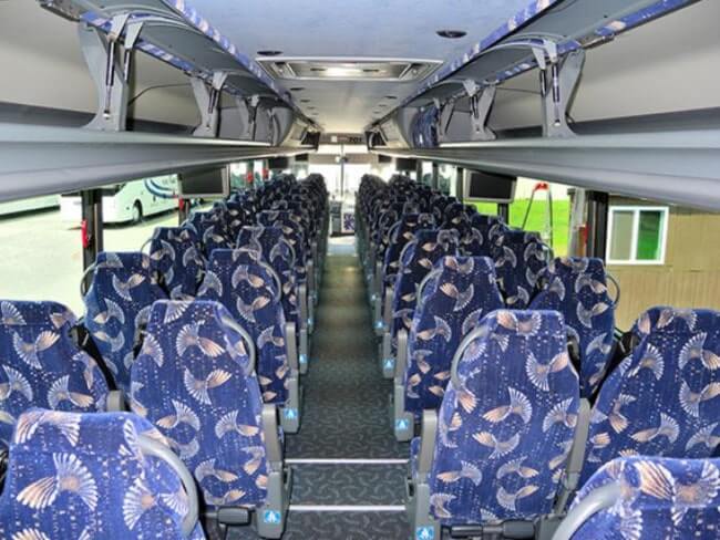 40 passenger bus rental interior