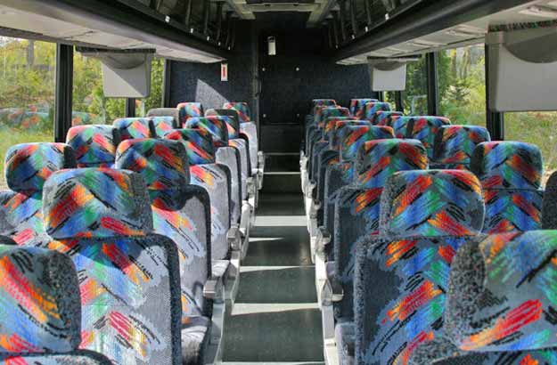charter bus rental interior